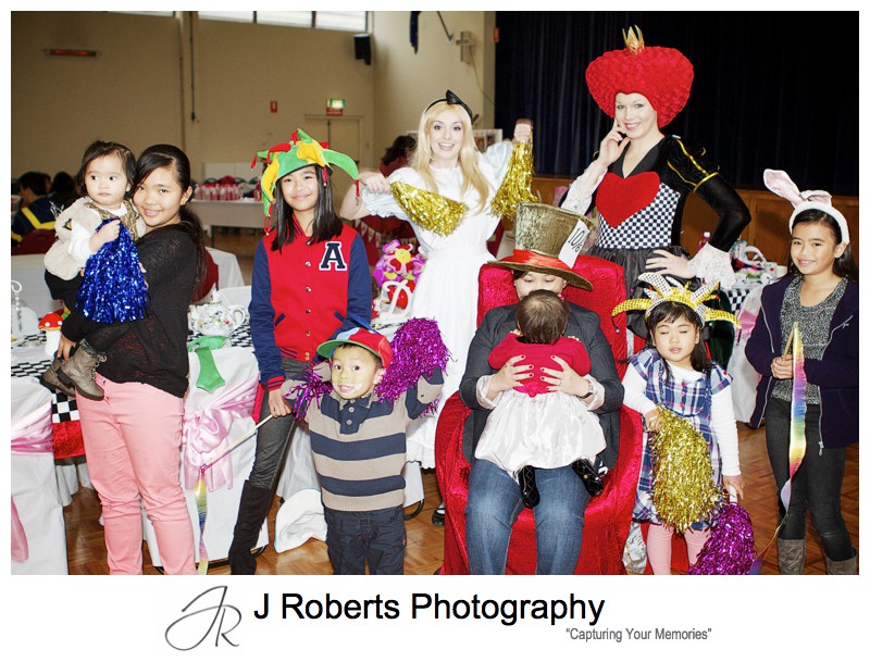 All the children at the party in crazy hats - Party Photography Sydney