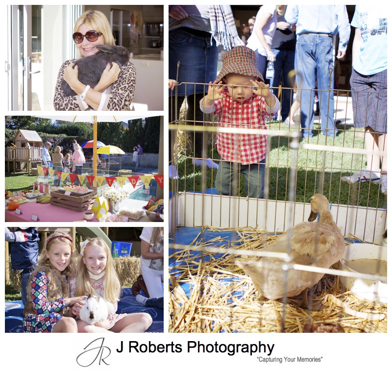 1st birthday party in farm animal theme - party photography sydney