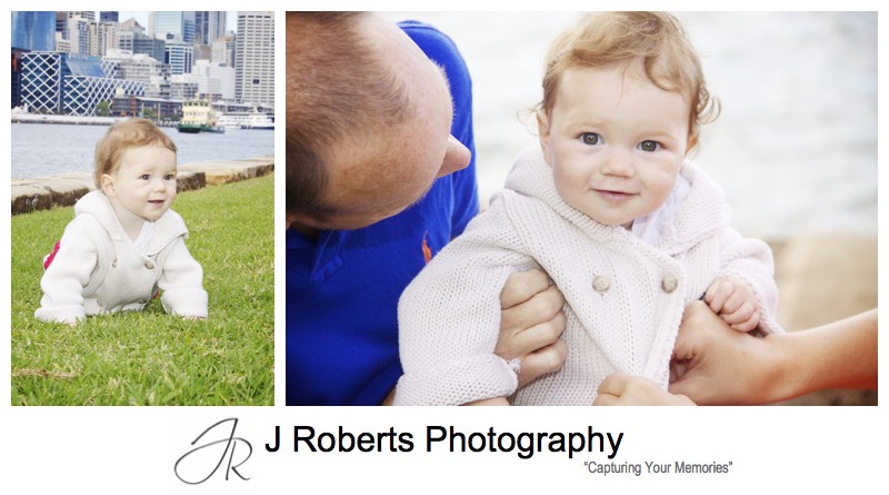 Little girl in winter cardigan - family portrait photography sydney