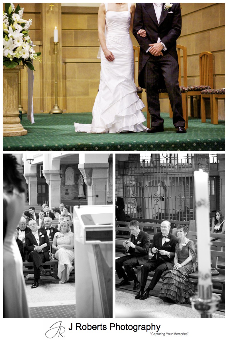 Wedding ceremony at St Mary's Catholic Church Manly - wedding photography sydney