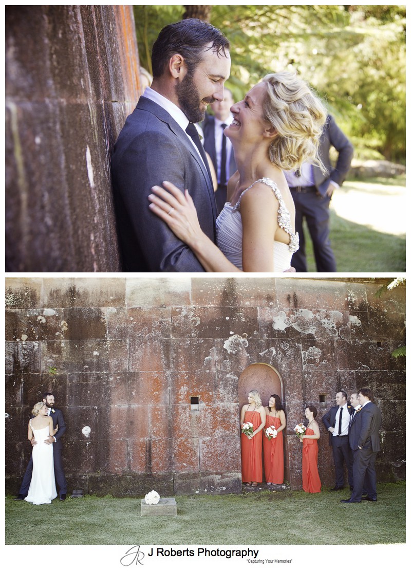Sepia toned bridal photographs - wedding photography sydney