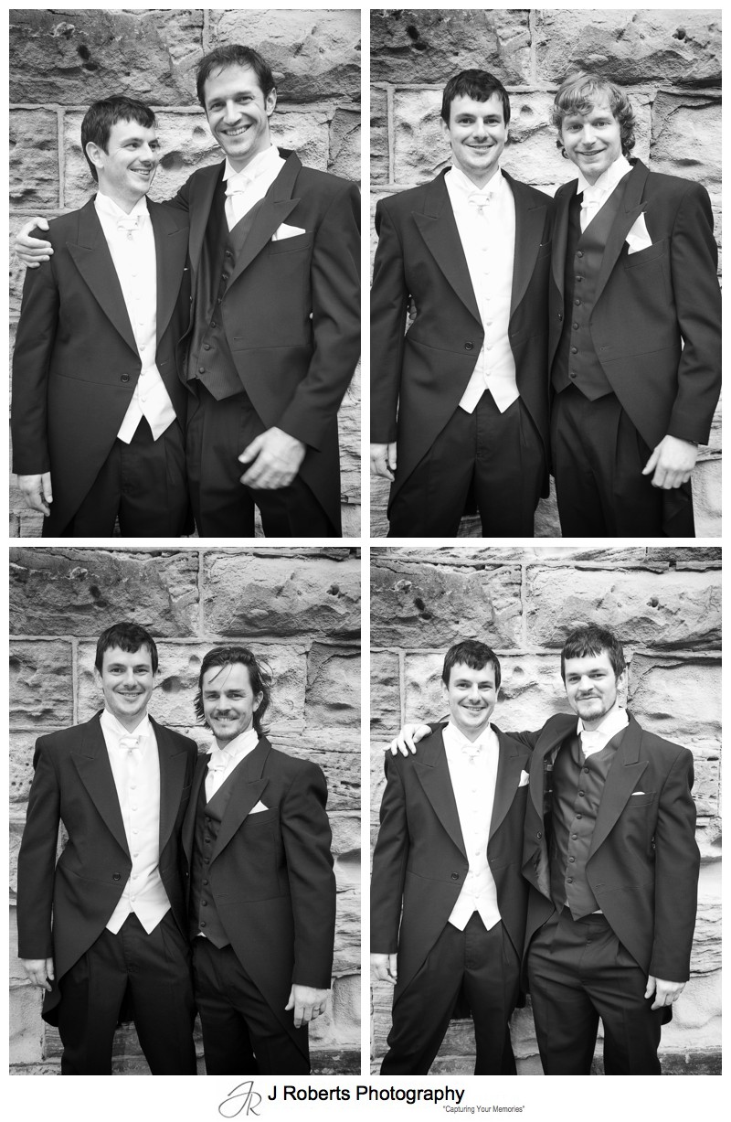 Portraits of groom with his groomsmen - wedding photography sydney