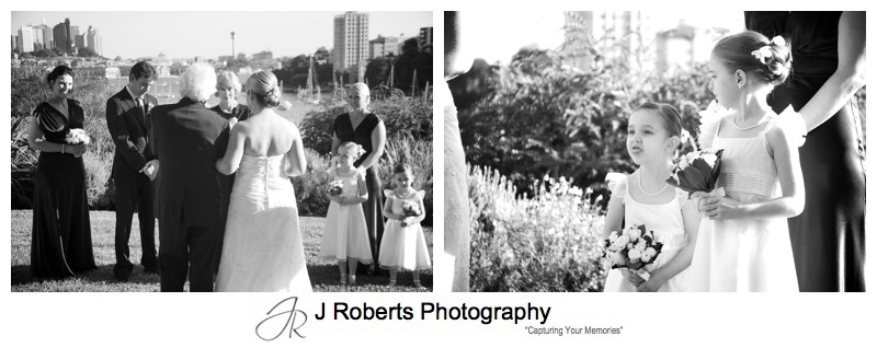 Father giving the bride away - wedding photography sydney