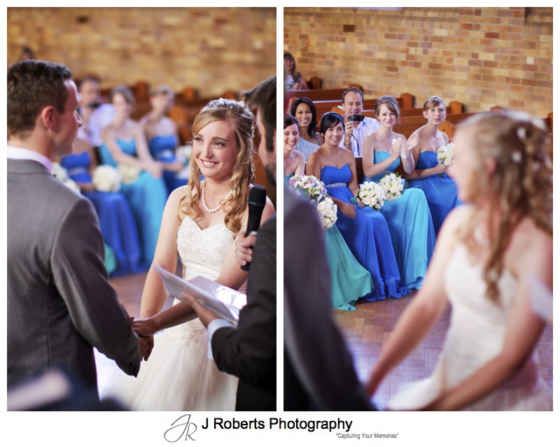 Bride during wedding ceremony - wedding gphtogoraphy sydney